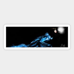 Blue move (Digital Figure Drawing) Sticker